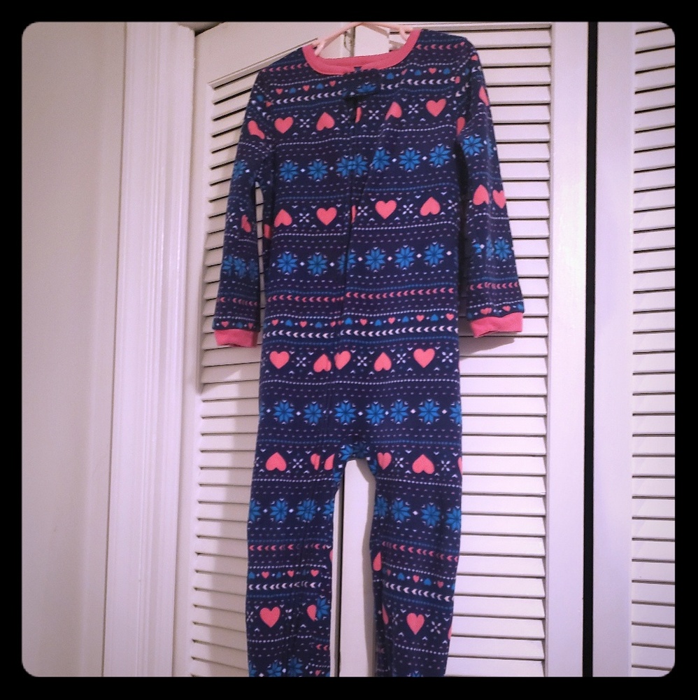 2 pairs!! Girls footed onsie pjs